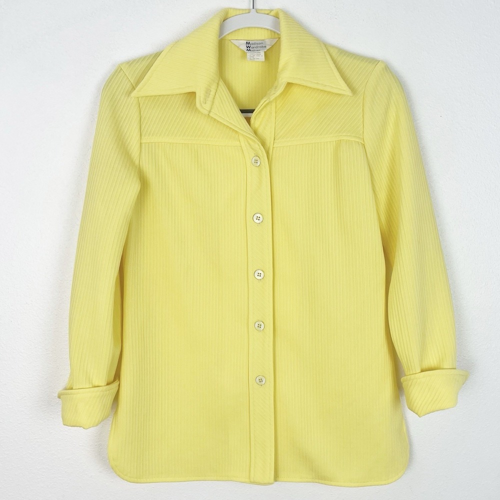 Madison Wardrobe Maker Vintage Yellow Pantsuit 70s - Picture 3 of 16